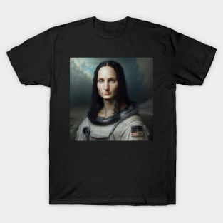 Mona Lisa Astronaut Painting T-Shirt